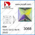 Dz-3068 quadratische Ab-Farbe nähen auf Steinen für Kleidungs-Dekoration